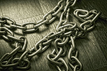 Chain heap - abstract metal background