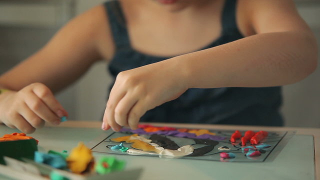 Child mold from plasticine