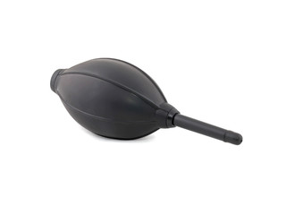 Camera cleaning vacuum pump isolated on white