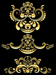 Golden Floral Ornament