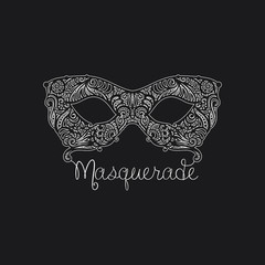 patterned masquerade Mask - obrazy, fototapety, plakaty