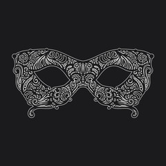 patterned masquerade Mask