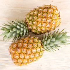 pineapple on a wooden background