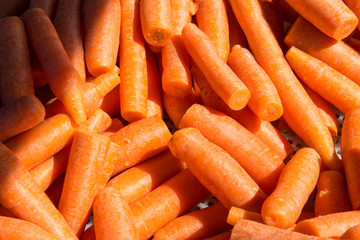 Mucchio di carote tagliate