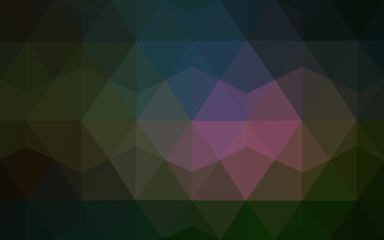 Fototapeta premium Multicolor dark polygonal design pattern, which consist of triangles and gradient in origami style.