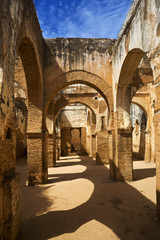 Fototapeta na wymiar Morocco. Rabat. Ruins of the Merinid Mausoleum at Chellah (Sanctuary of Abu Youssef)