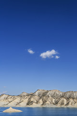 Reservoir. Paisaje de Gebas, Sierra de La Muela, Región de Murcia, Spain.