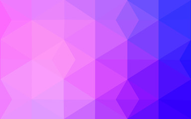 Multicolor pink, blue polygonal design pattern, which consist of triangles and gradient in origami style.