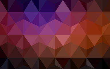 Fototapeta premium Multicolor dark pink, red, orange polygonal design pattern, which consist of triangles and gradient in origami style.