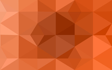 Fototapeta premium Orange polygonal pattern, which consist of triangles and gradient, background in origami style.