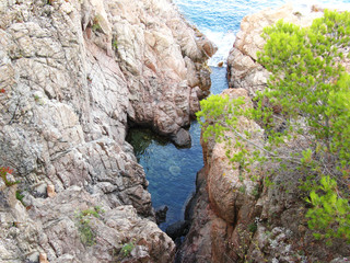 Beautiful sea shore and rocks in Costa Brava (Spain)