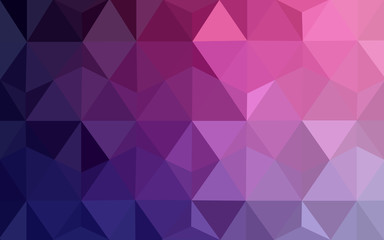 Fototapeta premium Multicolor dark purple, pink polygonal design pattern, which consist of triangles and gradient in origami style.