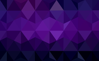 Multicolor dark purple, pink polygonal design pattern, which consist of triangles and gradient in origami style.