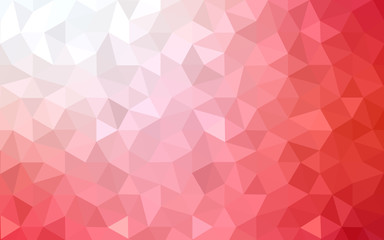 Red polygonal design pattern, which consist of triangles and gradient in origami style.