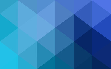 Blue polygonal design pattern, which consist of triangles and gradient in origami style.