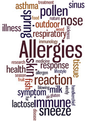 Fototapeta premium Allergies, word cloud concept 3