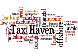 Tax Haven, word cloud concept 7