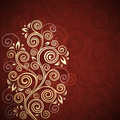 Abstract floral grunge background illustration.