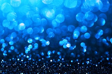 black and blue glitter bokeh texture abstract background