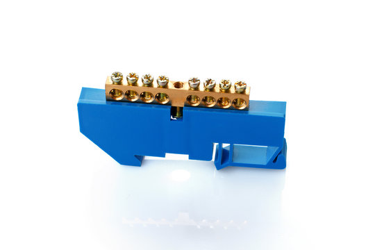 Grounding electric bar block terminal