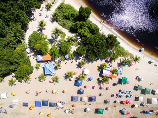 Top view of a Beach