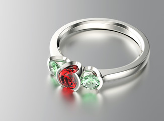 Ring with diamond. Sign of love. Fashion jewelry background