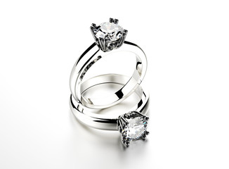 Ring with diamond. Sign of love. Fashion jewelry background