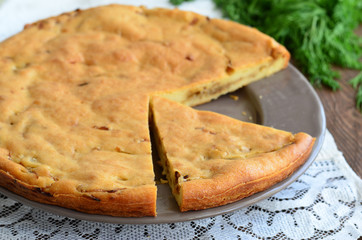 Cabbage and onion pie
