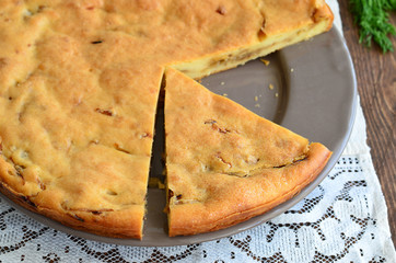 Cabbage and onion pie