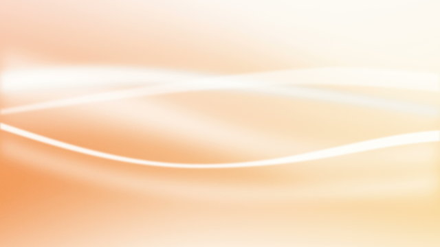 Abstract white transparent waves in motion on gradient orange background. Loop animation
