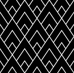 Vector modern seamless geometry pattern triangle, black and white abstract geometric background, pillow print, monochrome retro texture, hipster fashion design