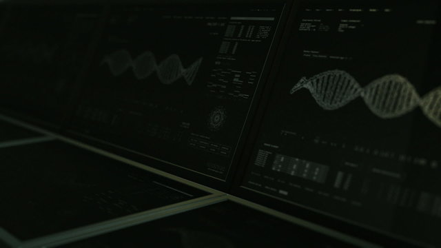 DNA Analysis Computer Screens