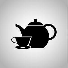 Kettle and cup icon