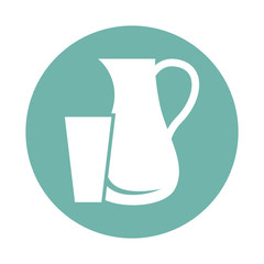 Pitcher and glass icon