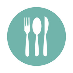 Fork, spoon and knife icon