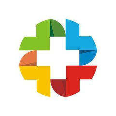 Obraz premium paper cross logo