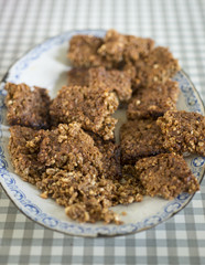 Homemade oat flapjacks