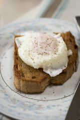 Poached egg on toast
