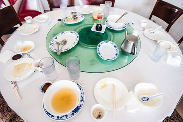 円卓,食事の終わり