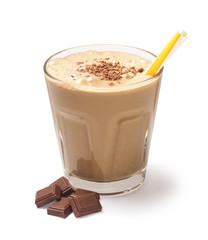 chocolate smoothie isolated