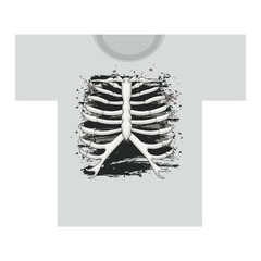 Obraz premium Gothic coat of arms with skull, grunge.vintage design t-shirts