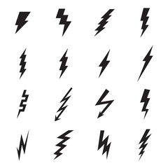 Lightning bolt icon. Vector illustration - obrazy, fototapety, plakaty