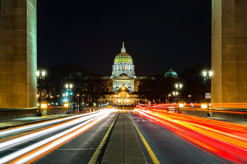 Fototapeta na wymiar Pennsylvania State Capitol, the seat of government for the U.S. state of Pennsylvania, located in Harrisburg