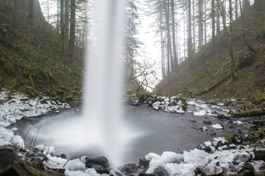 Ponytail Falls in the Columbia River Gorge National Scenic Area