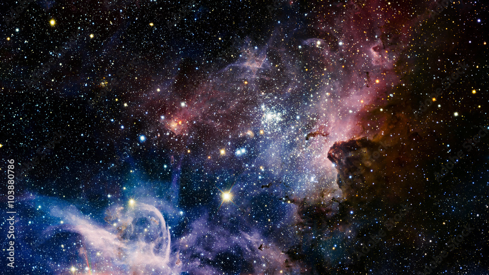 Wall mural stars nebula in space. elements of this image furnished by nasa