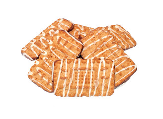 Iced cookie on white