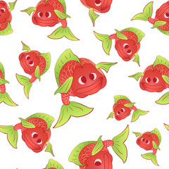 Red fish seamless