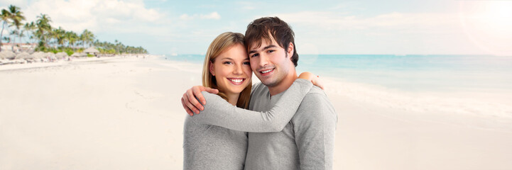 Obraz premium Couple on the beach.