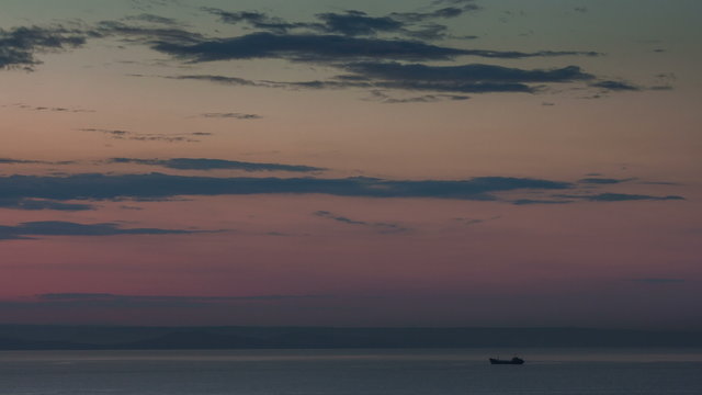 sunset vladivostok ship bay panorama 4k time lapse russia
