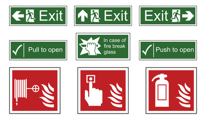 Fire and Emergency Exit Signs